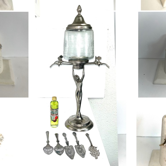 Vintage Absinthe Fountain & Five Spoons. - Picture 1 of 4